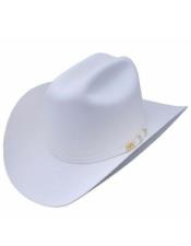  10X Cali Style White 4 Brim Western Cowboy Hat