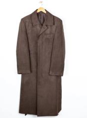  Single Breasted Suede Overcoat