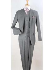  Statement Suit Mens Silver Grey Pleated