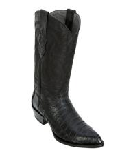  Altos Boots Caiman Belly Black Cowboy Boots J-Toe