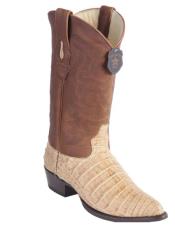  Altos Boots Caiman Belly Cognac Cowboy Boots J-Toe