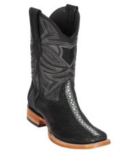  Altos Boots Rowstone Stingray and Deer Black