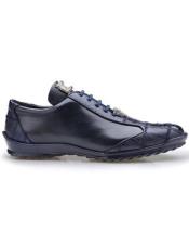  Mens Sneaker Night Blue Ostrich and