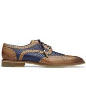 mens brown and blue dress shoes