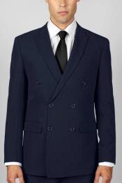  Mens Navy Blue Double Breasted Suit