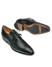  Mezlan Shoes Black Diamond Inlay Wingtip