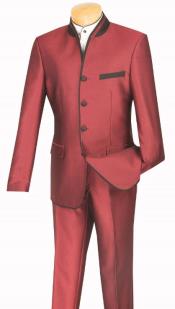  Banded Collar Suit - Mandairn Suit
