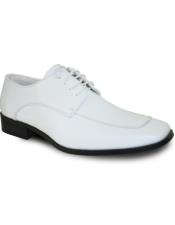  Mens Wide Width Dress Shoe White