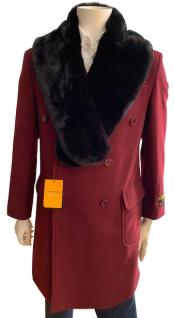  Double Breasted Three Quarter Overcoat -