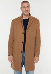  Mens Three Button Notch Label Topcoat