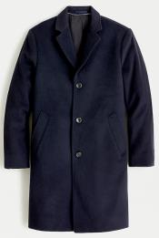  Mens Three Button Notch Label Topcoat