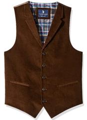  Mens Vest Taupe - Wool