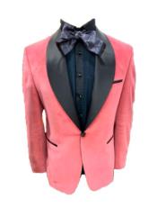  Mens Shawl Lapel One Button Pink