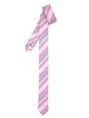  Groomsmen Ties Striped Pink Fully Lined