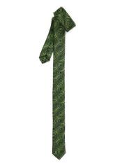  Ties Retro Geometric Fully Lined Polyester Satine Fabric Green
