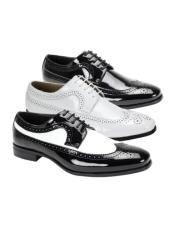  Mens Gangster Shoes Patent Leather Shoe