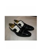  Gangster Shoes Mens Two Tone Black & White Cap