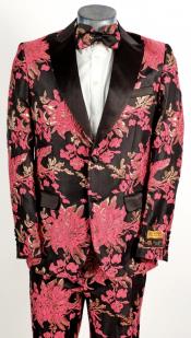  Flower Suit - Floral Suit Mens 2 Button Peak