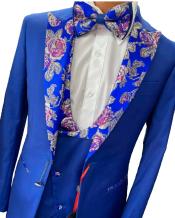  Royal Blue Tuxedo Suit With Matching