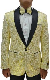  and Gold Tuxedo Suit - Cream Suit With Matching