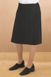  Womens Black Polyester Tuxedo Skirt -