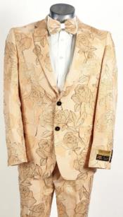  Tuxedo - Peach Suit Matching Jacket + Pants +