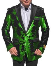 Green Tuxedo Suit With Black Pants Matching Bowtie