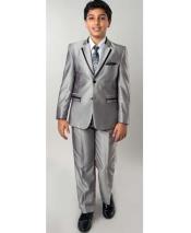  Tuxedo + Boys Silver Suit