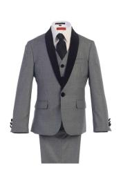  Tuxedo + Boys Grey Suit