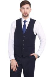  Suit Vest Navy (Only Mens Vest)