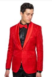  Red Paisley Blazer - Red Paisley