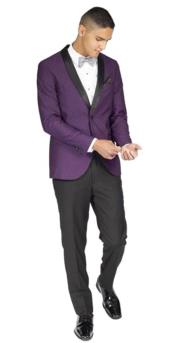  4  Mens Purple Tuxedo With