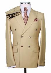  Mens Double Breasted Blazer - %100