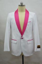  White and Pink Dinner Jacket -