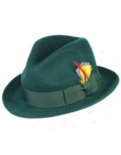  Mens Hat in Green - Wool