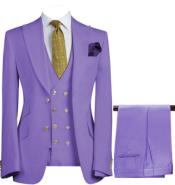  3-Piece Suit Notch Lapel Lavender Suit