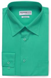  Mens Dress Shirt Turquoise Green