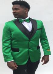  Shiny Green Blazer - Green Tuxedo