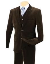  Corduroy Suit Mens Two Buttons Pinstripe ~ Stripe Corduroy