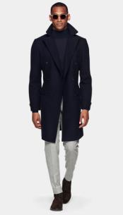 Double Breasted Wool and Cashmere Overcoat