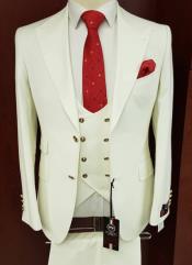  2 Button Single Breasted Suit Champagne