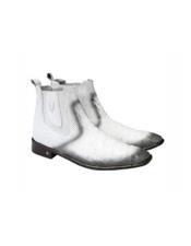  White Cowboy Boot - Faded White