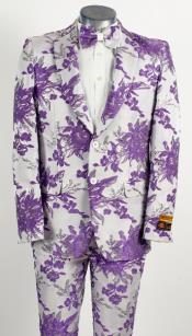  Paisley Tuxedo suit + Matching Pants + Matching Bowtie
