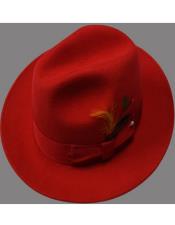  Mens Hats For Sale - 1930s Fedora Red -