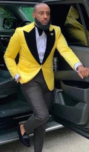  Suit - Yellow Tuxedo