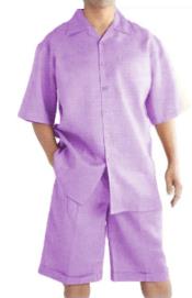  Walking Linen Suits With Shorts + Shorts Lavender