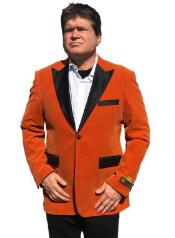  Tuxedo Suit - Black and Orange Suit (Jacket and