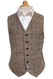  Tweed Vest - Beige - Wool