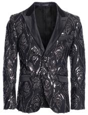  Blazer - Black - Silver Sequin Tuxedo