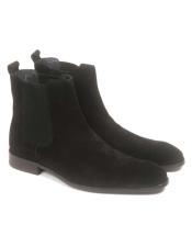  Black Leather Suede Men’s Chelsea Boot
